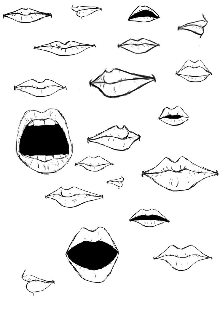 Lips Drawing at GetDrawings | Free download