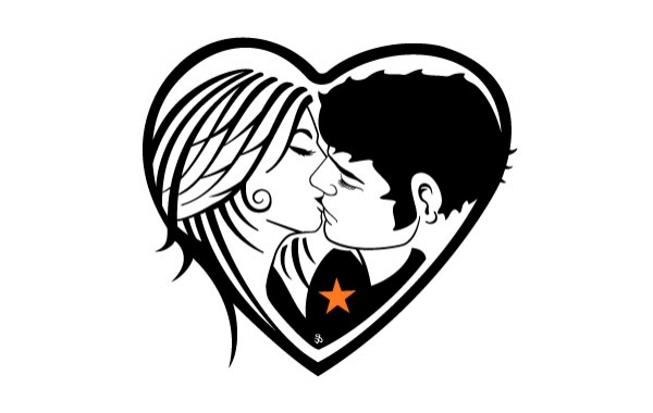 600x380 Lip Kissing Vector