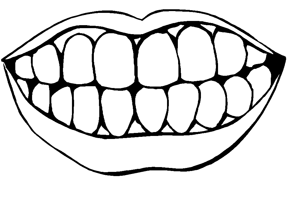 957x718 Coloring Pages Of Smiley Teeth Whitening For Kids