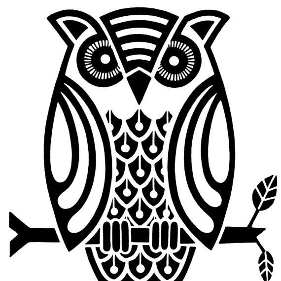 570x570 Owl From Liquid Library Zentangle Owl, Silhouettes