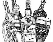 224x178 Liquor Bottle Drawing