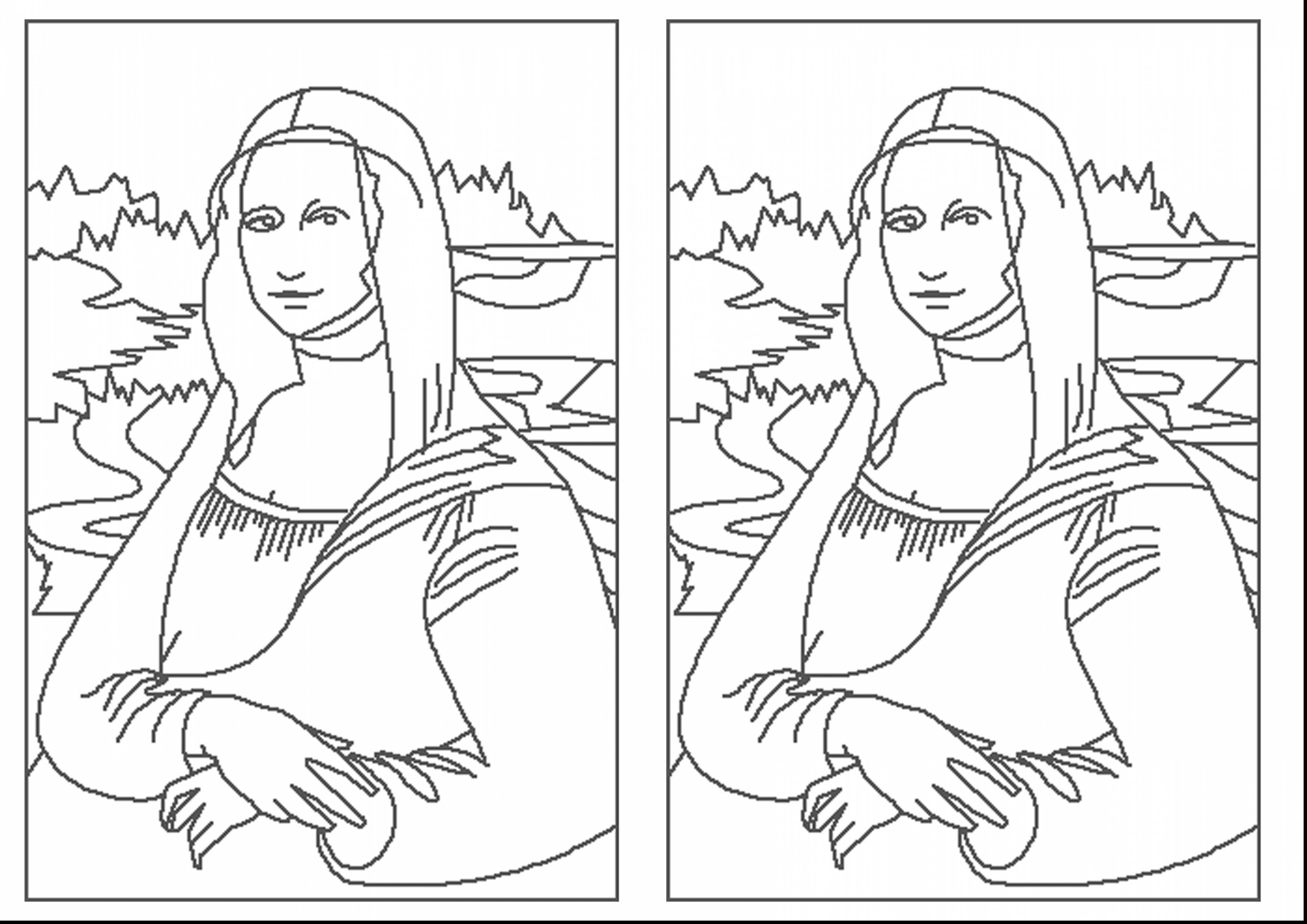 3858x2728 Mona Lisa Coloring Page La Gioconda Leonardo Vinci On Monalisa