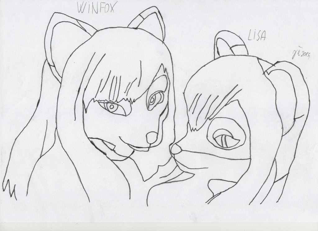 1024x744 Winfox And Lisa Sketch By Bohemiawildshadow
