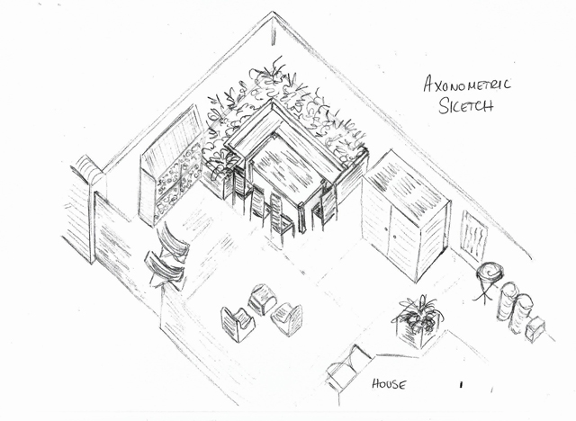 640x468 From The Drawing Board Concept Design For A Courtyard Garden