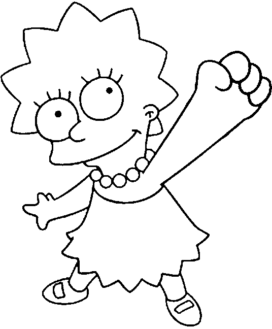 536x648 Lisa Simpson Coloring Page