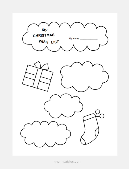 547x718 Christmas Wish List Templates