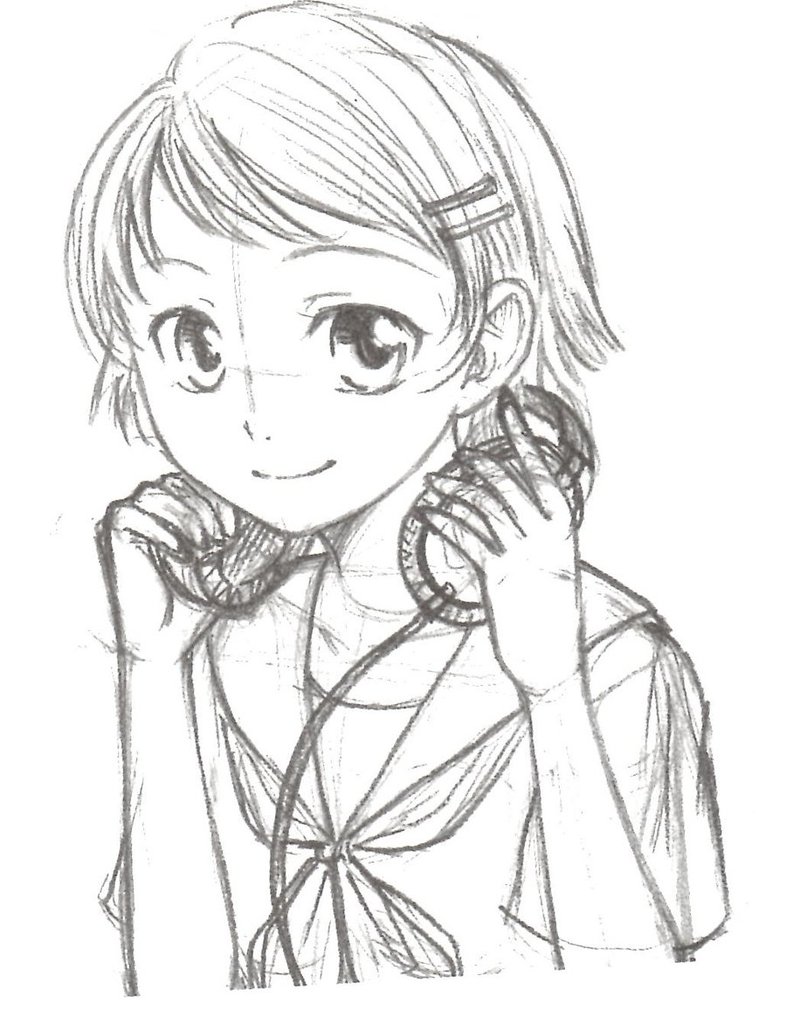 786x1017 Listening To Music Sketch By Weskerbirkinriddler