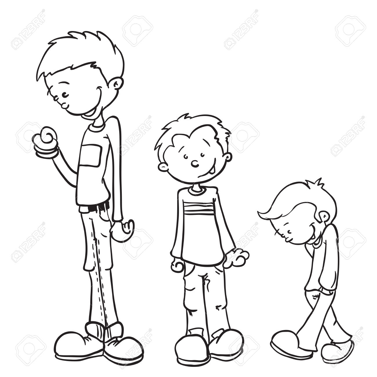 1300x1300 Little Boy Cartoon Drawing Cartoon Drawing Little Boy Black