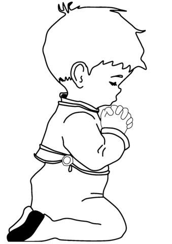 339x480 Praying Little Boy Coloring Page Free Printable Coloring Pages