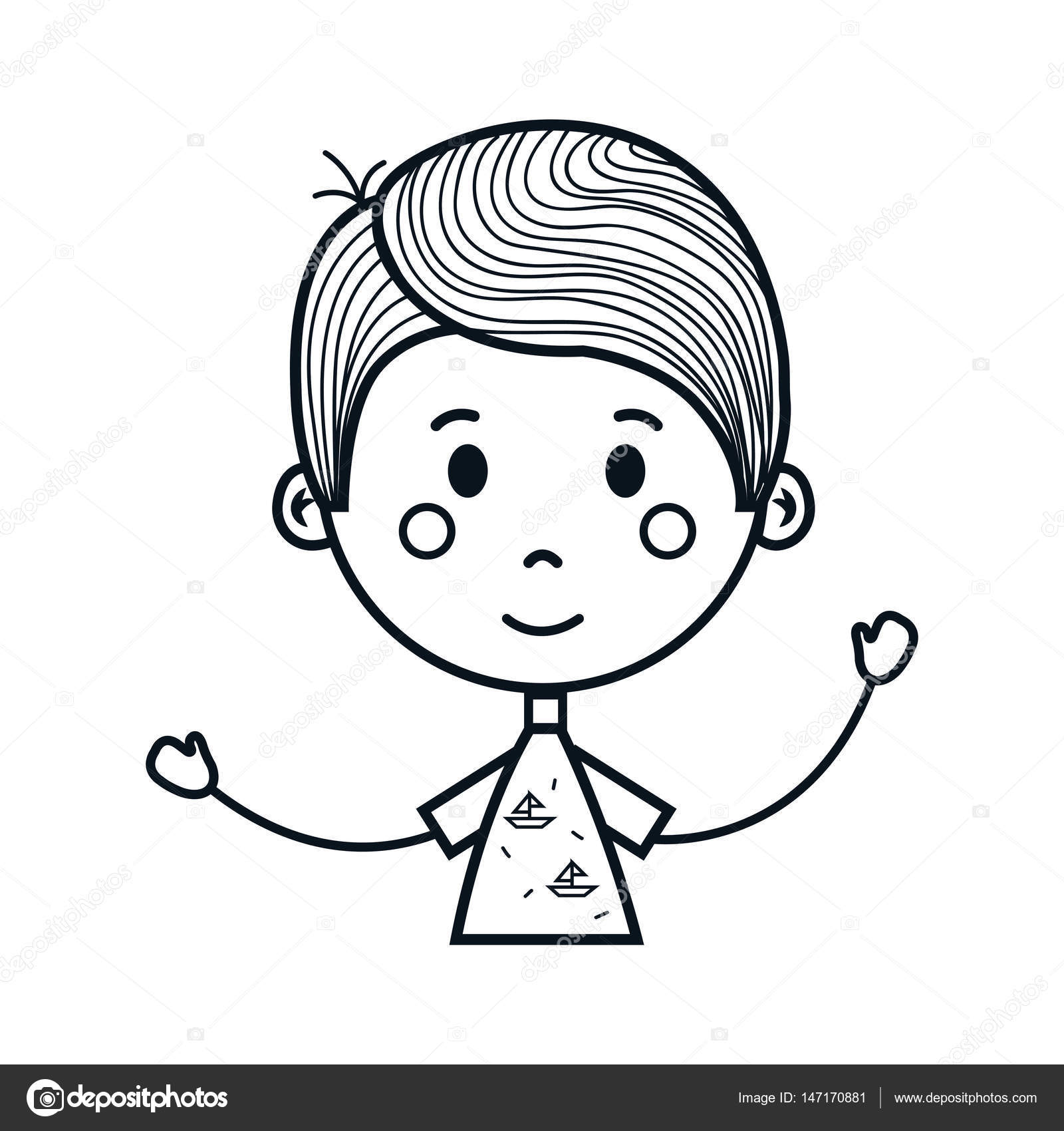 1600x1700 Cute Little Boy Drawing Icon Stock Vector Yupiramos