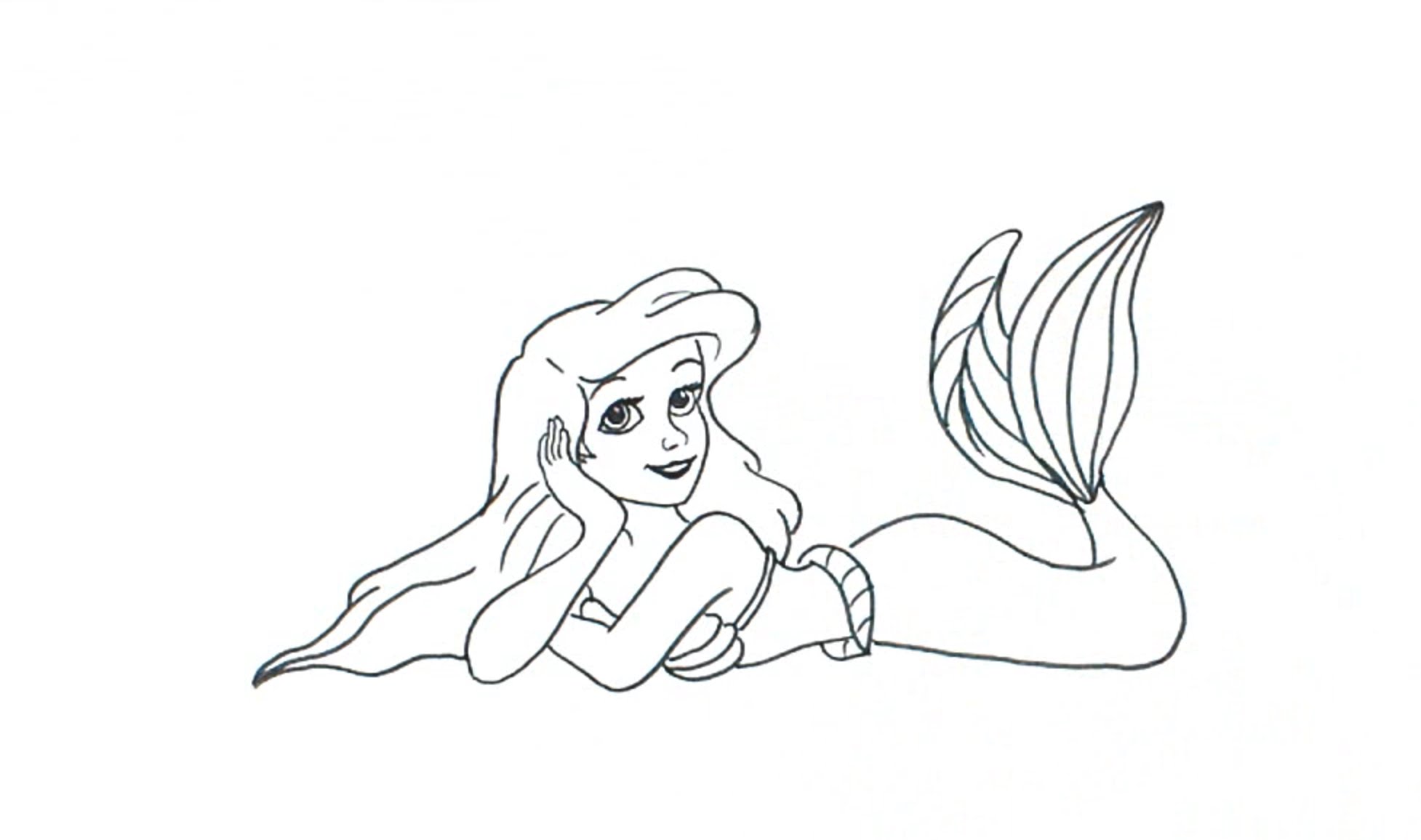 1954x1156 How To Draw Disney's The Little Mermaid