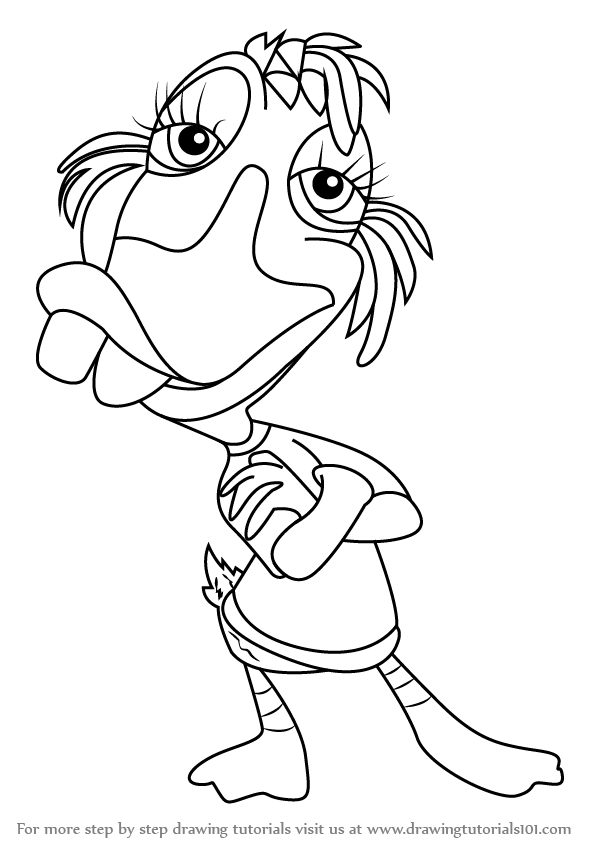 600x846 Learn How To Draw Abby Duck From Chicken Little (Chicken Little