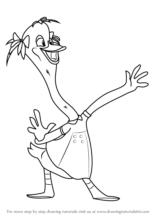 598x844 Learn How To Draw Goosey Loosey From Chicken Little (Chicken