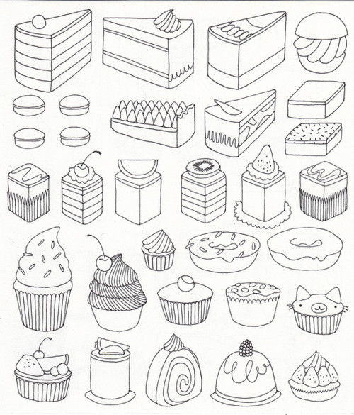 500x585 Cake More, Cute Drawings, Nice To Print Out, For My Little Lady