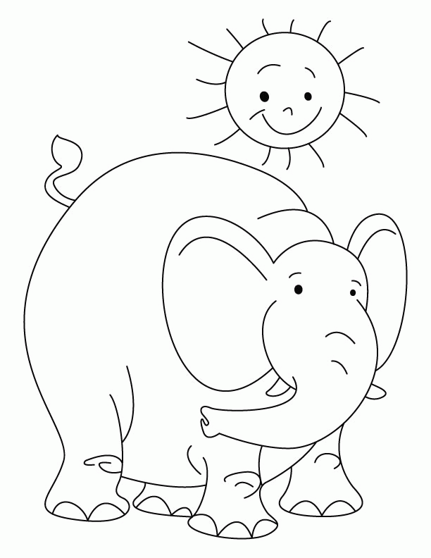 612x792 Picture Of An Elephant To Color 378667