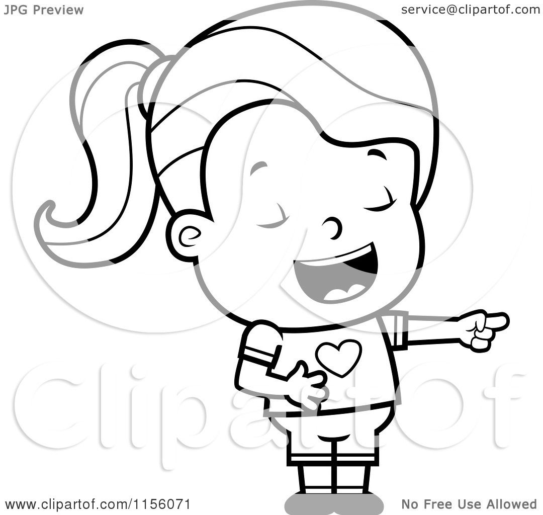 1080x1024 Little Girl Clipart Line Drawing