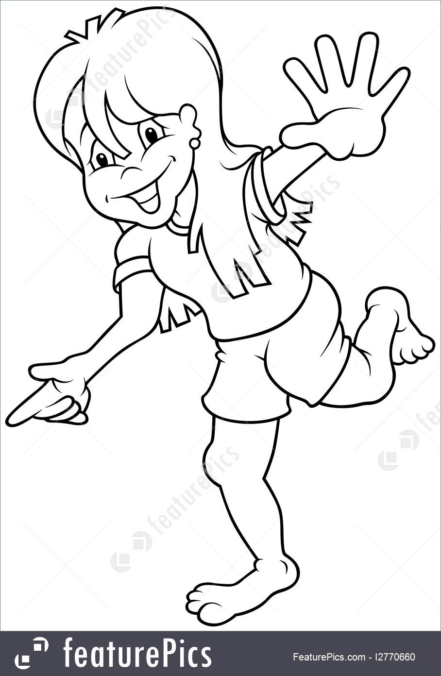 908x1392 Young Girl Illustration