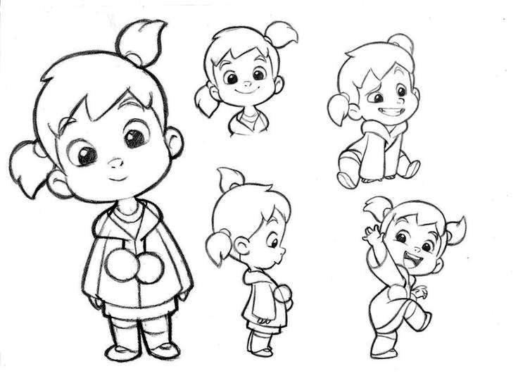 736x534 Drawings Of Cartoon Little Girls 15 Cartoon