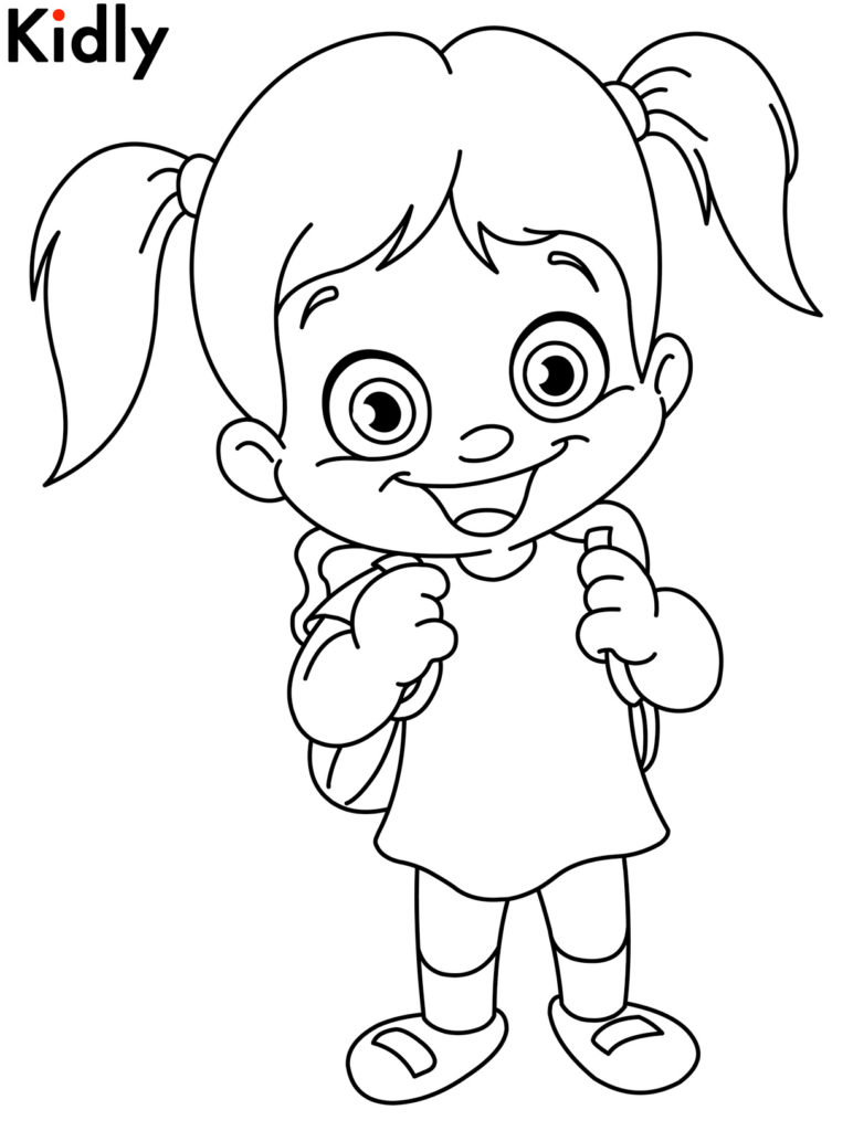 772x1024 Little Girl Coloring Pages
