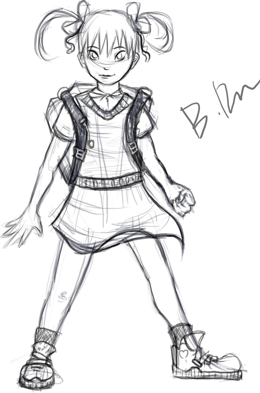 900x1362 Little Girl Sketch By Bennyb92