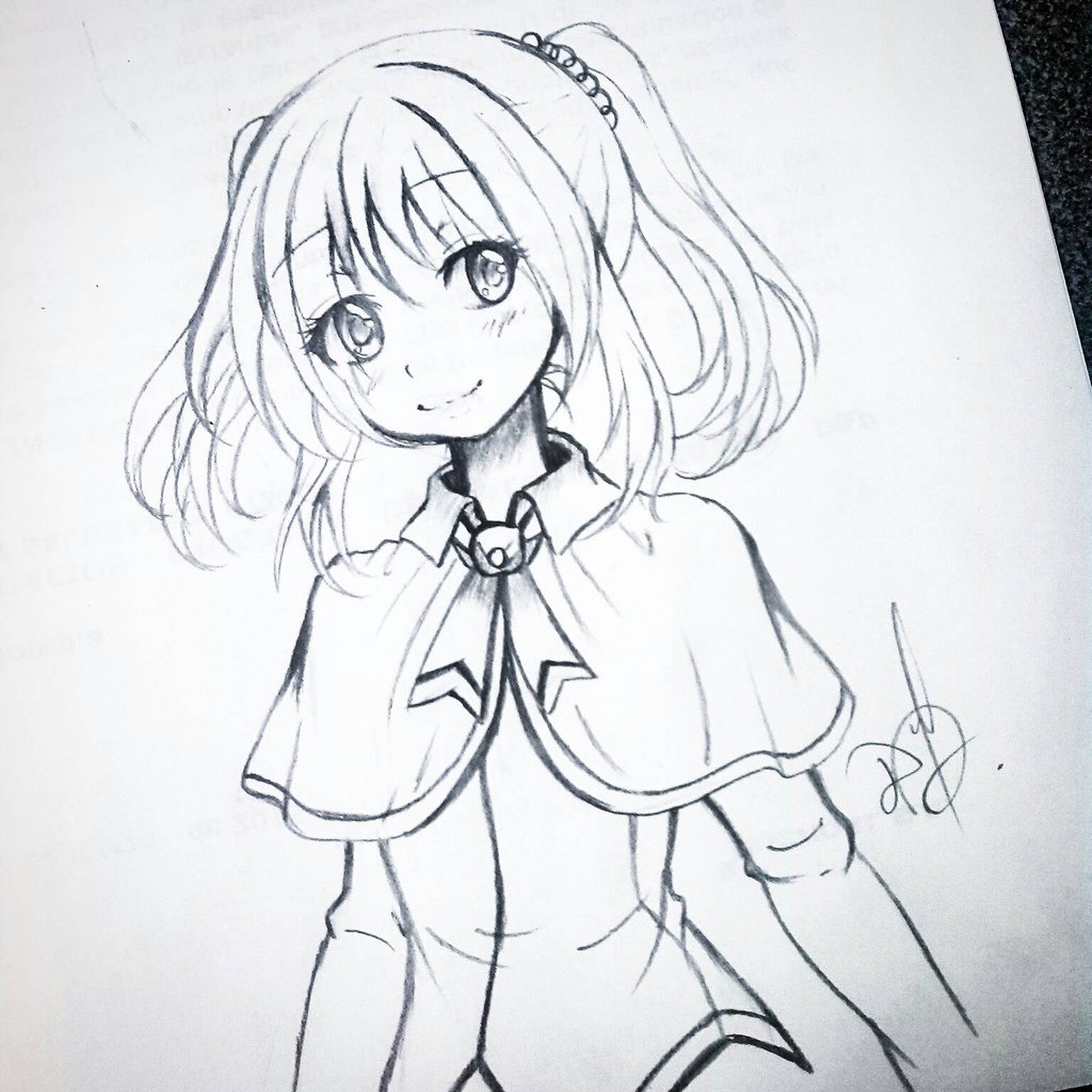 1024x1024 Little Girl Draw By Ilovetheanime