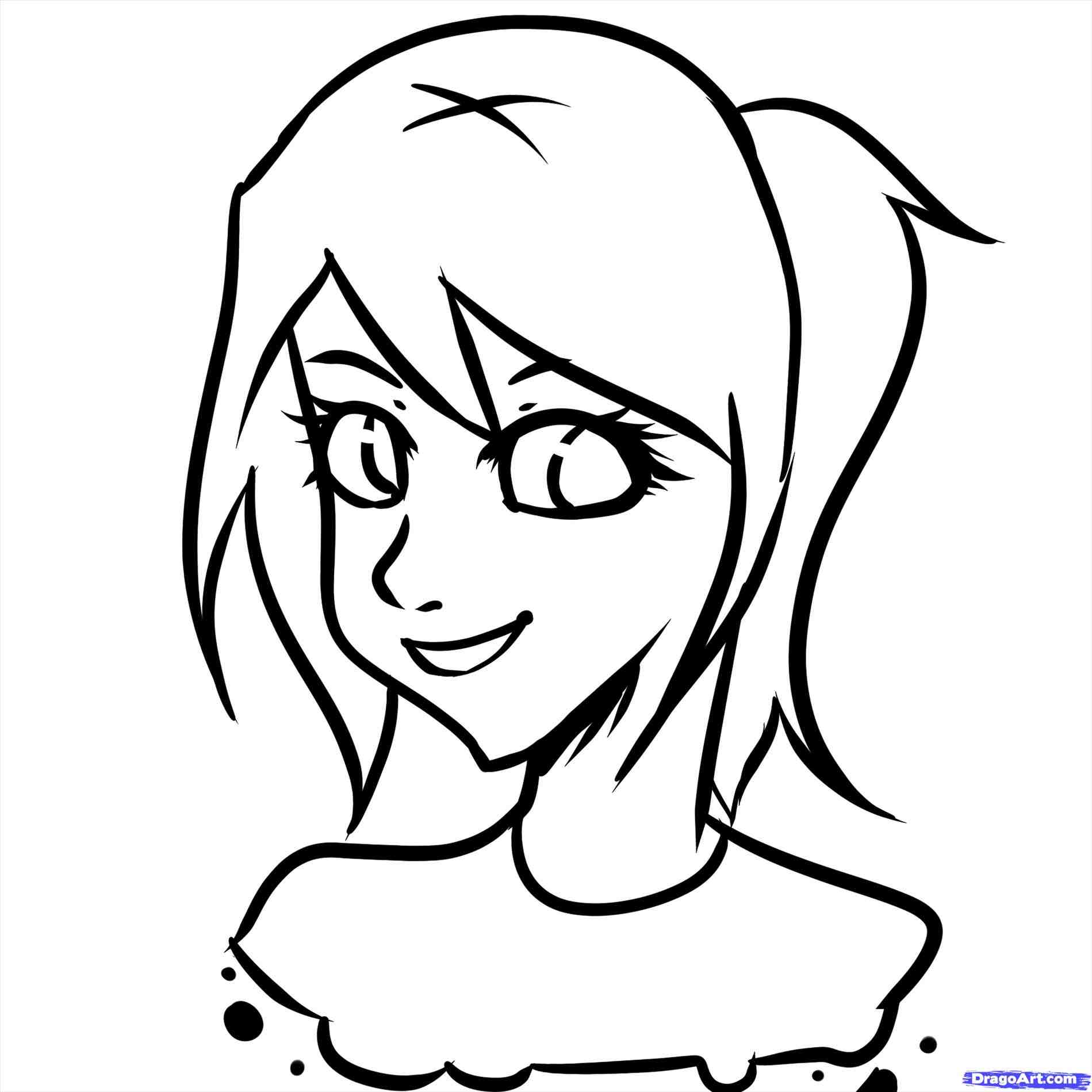Little Girl Face Drawing at GetDrawings | Free download