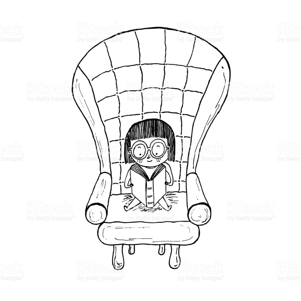 1024x1024 Drawn Little Girl Black And White