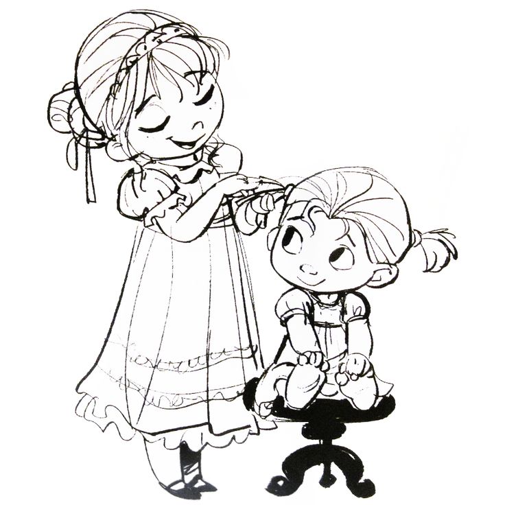 736x736 Drawn Little Girl Disney