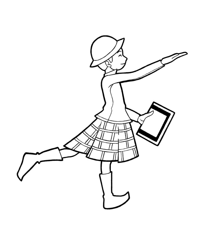 836x956 Little Girl Line Art By Drewmaster