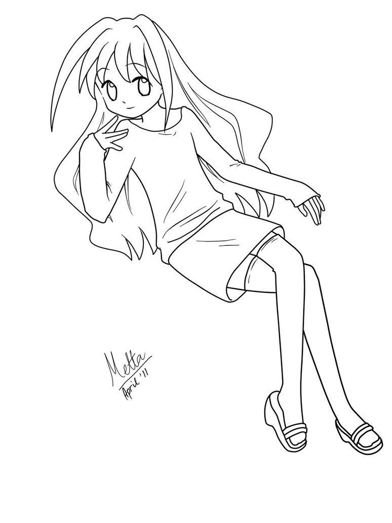 774x1032 Little Girl Lineart By Namimetta