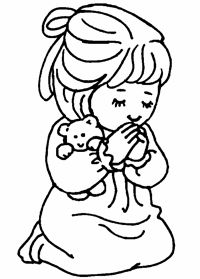 Little Girl Praying Drawing
