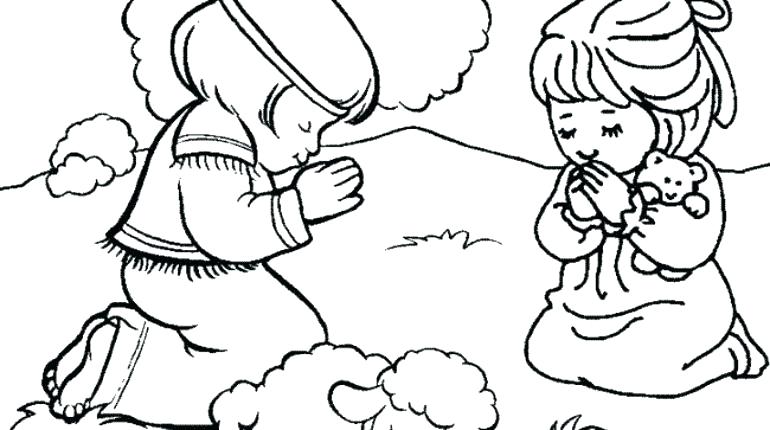 770x430 Child Praying Coloring Page Praying Coloring Pages With Awesome