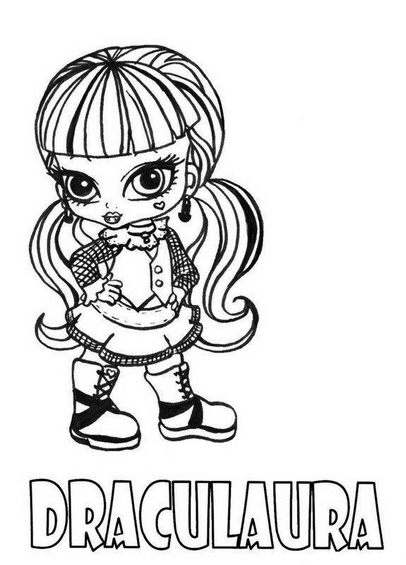 575x800 Free Coloring Pages For Girls Monster High Color Bros