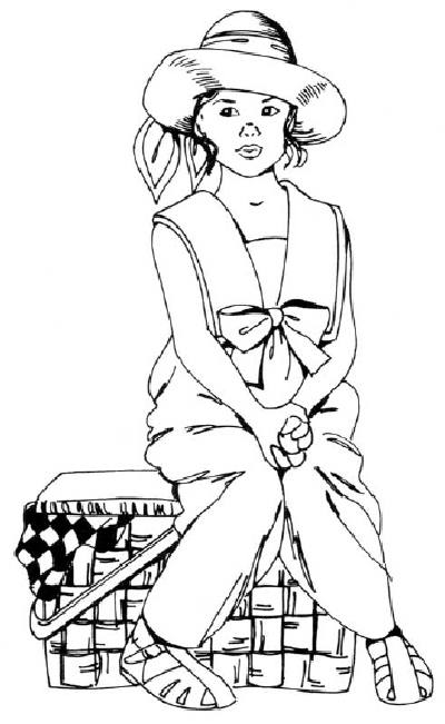 400x651 How To Draw People Girl With A Picnic Basket Howstuffworks