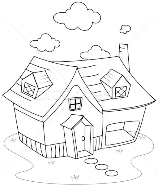 511x600 House Line Art Group