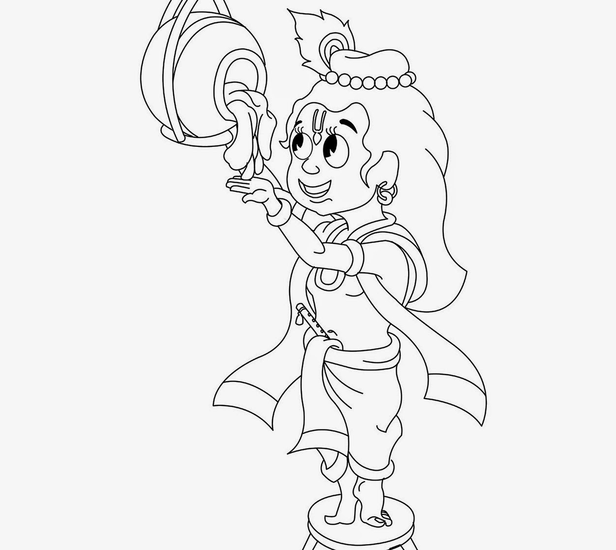1259x1123 Colour Drawing Free Wallpaper Little Krishna For Kid Coloring