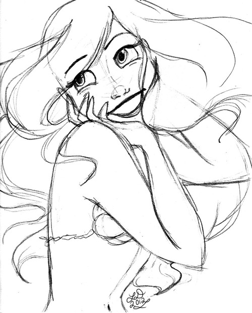 500x622 Little Mermaid Ariel Drawing Tumblr Little Mermaid