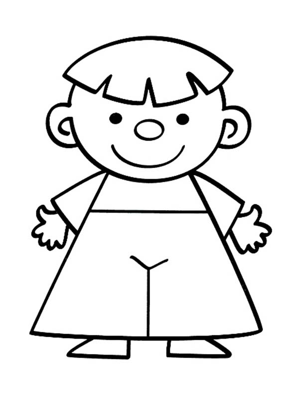 600x793 Little People Smiling Toddler Coloring Pages Batch Coloring