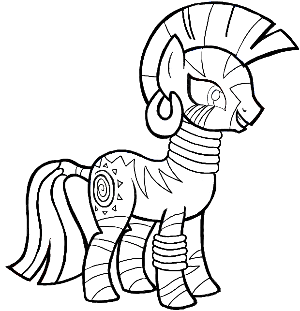 620x643 How To Draw Zecora From My Little Pony With Easy Step By Step