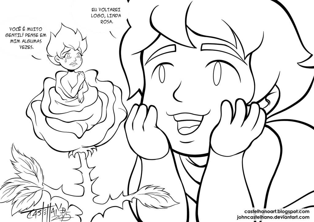 1024x724 The Little Prince And Rose ( Ink ) By Johncastelhano