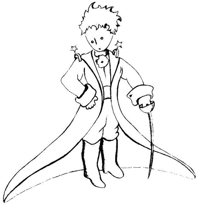 650x682 Coloring Page The Little Prince By Saint Exupery 3