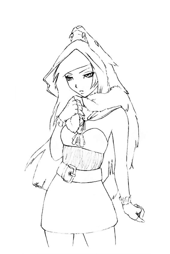 569x850 Little Red Riding Hood Lineart By Berrie25