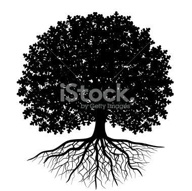 380x379 Oak Tree Silhouette Group