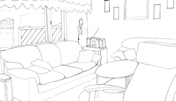 700x400 Living Room Drawing