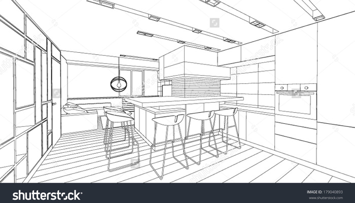 700x400 Living Room Drawing Simple