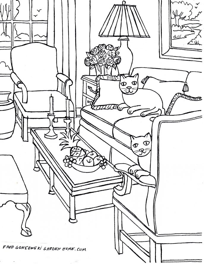 687x889 Drawings Of Living Rooms