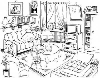 400x313 Awesome Living Room Drawing Living Room Idea