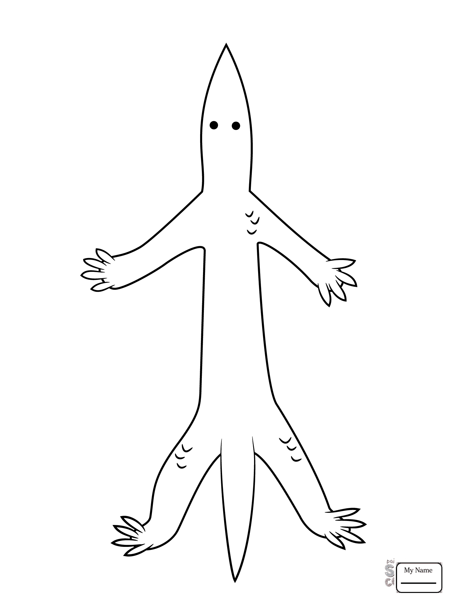 1557x2087 Cartoon Lizard Aboriginal Lizard Reptiles Coloring Pages