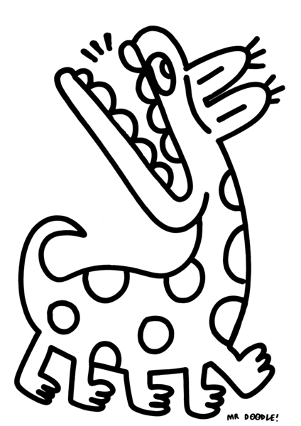 424x600 Lizard Man' Original Drawing Mrdoodleshop