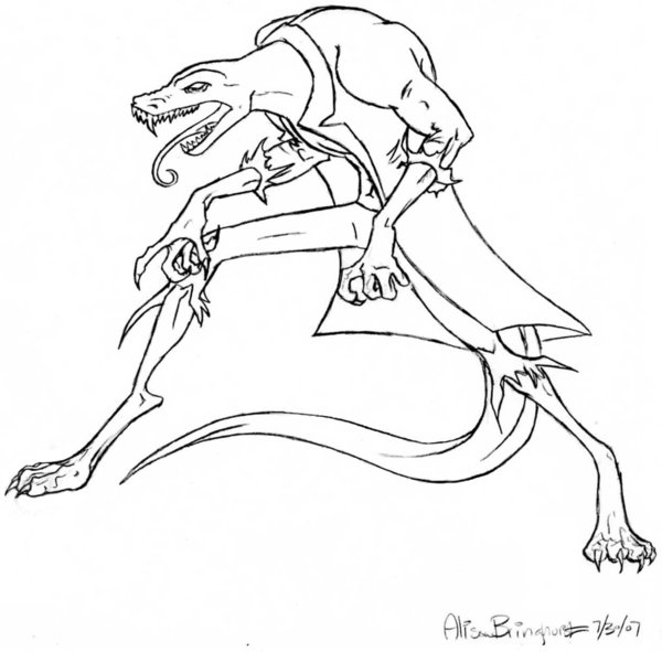 Lizard Line Drawing at GetDrawings | Free download